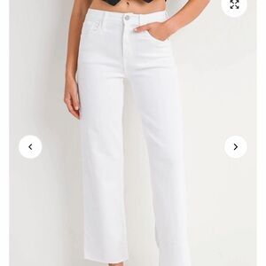 Just Black Women's Flare White Jeans